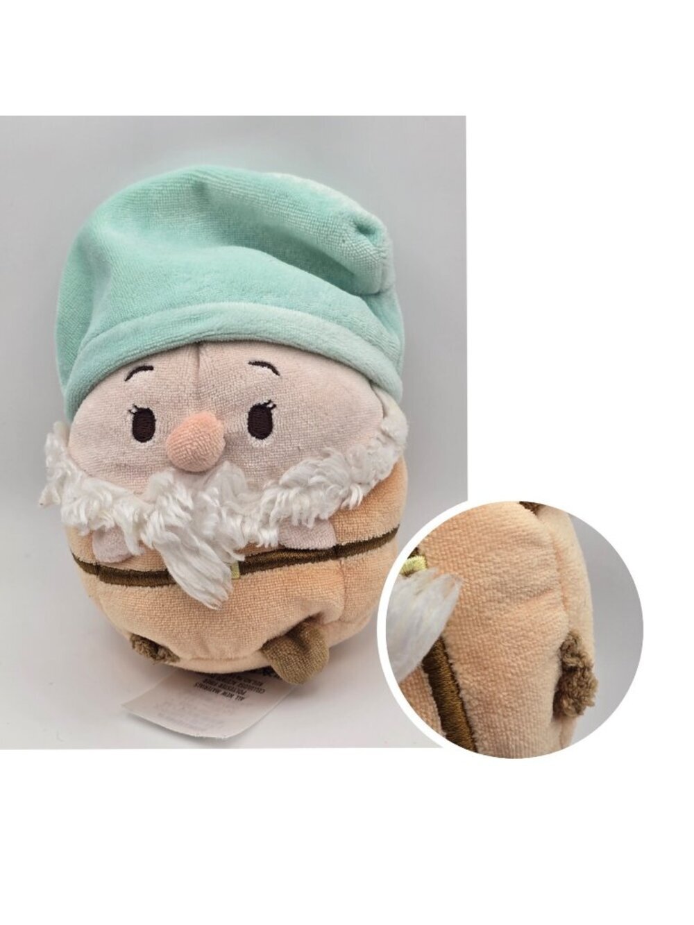 Disney Store ufufy Snow White Dwarf Bashful Plush Toy- FLAWED FOOT READ